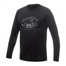 Мъжка мерино тениска MERINO ACTIVE PT tee ls BLK Мъжка мерино тениска MERINO ACTIVE PT tee ls BLK